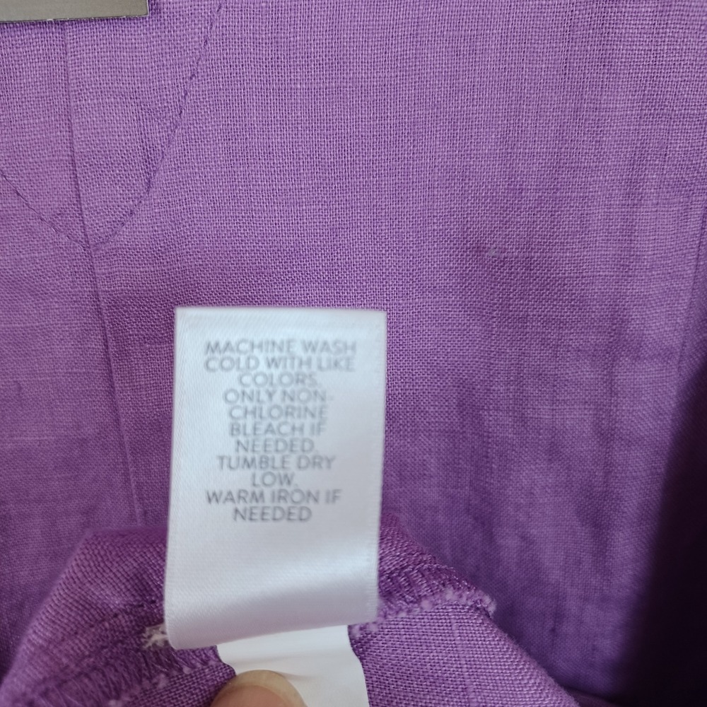 J. Jill Love Linen Aster Purple V-Neck Shift Dress XL NEW 291531 - Picture 7 of 9